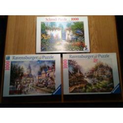 Legpuzzels Ravensburger (2 x) en Schmidt (1 x)