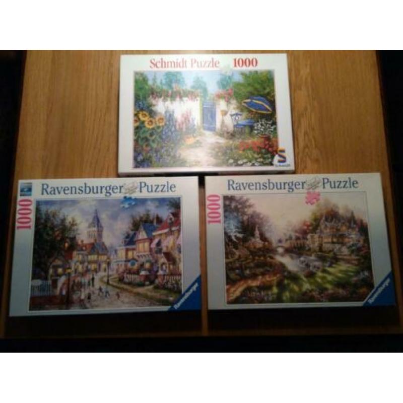 Legpuzzels Ravensburger (2 x) en Schmidt (1 x)