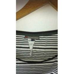 Street one jurk tuniek grijswit gestreept maat M
