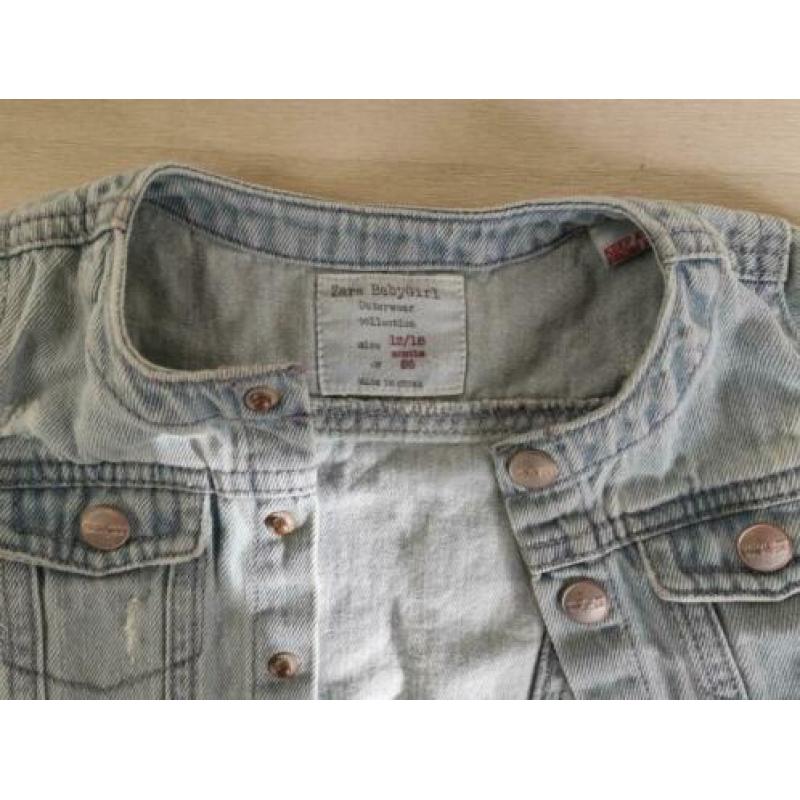 Zara BabyGirl jas zomer spijkerjasje blauw zomerjas 80/86