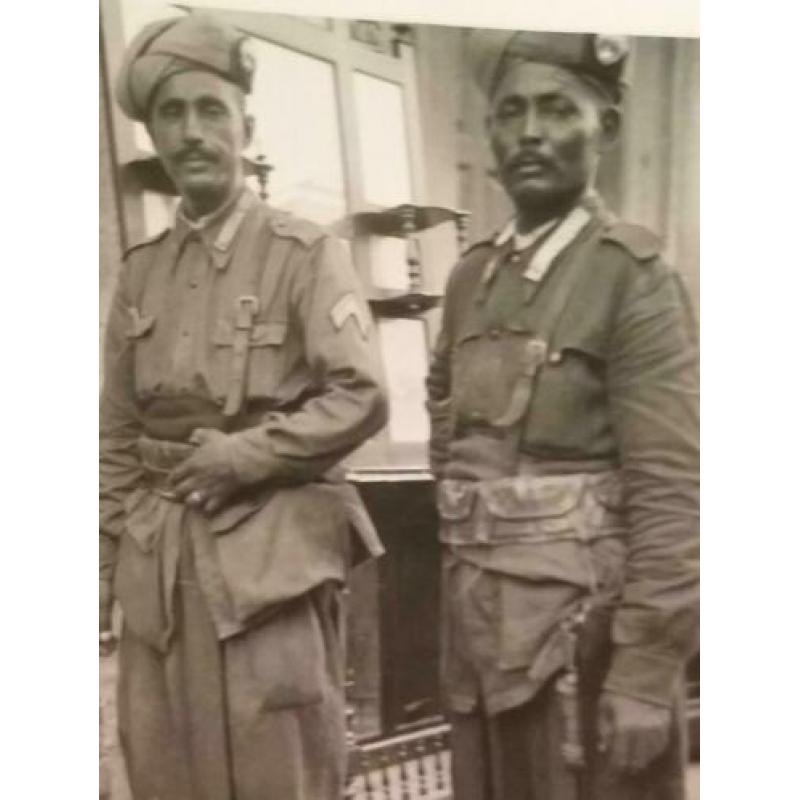 uniek orig Foto Indische Soldaten Muts abzeichen Turband TOP