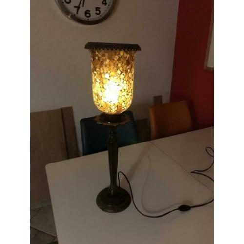 Schemerlamp met glasmozaiek kap