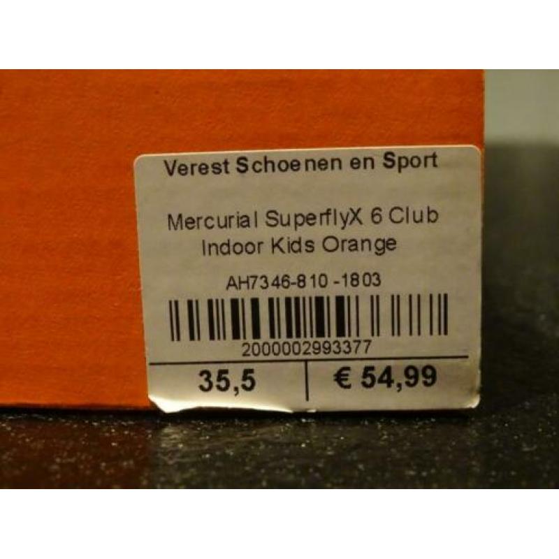 NIEUW Kinder zaal voetbalschoenen Nike. Superflyx6 / Mt 35,5