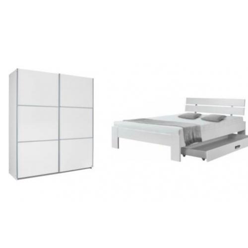 BESTE DEAL! Kledingkast + Bed 140x200 + Matras + Lattenbodem