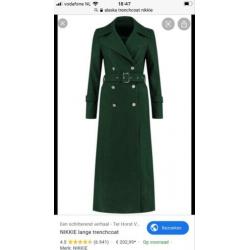 Nieuwe Nikkie Alaska trenchcoat wol met ceintuur maat 34