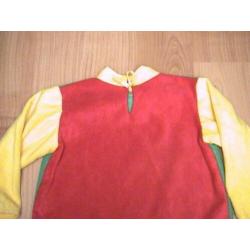 Rood / geel / groen fleecetrui / trui carnavalskleuren TEAB