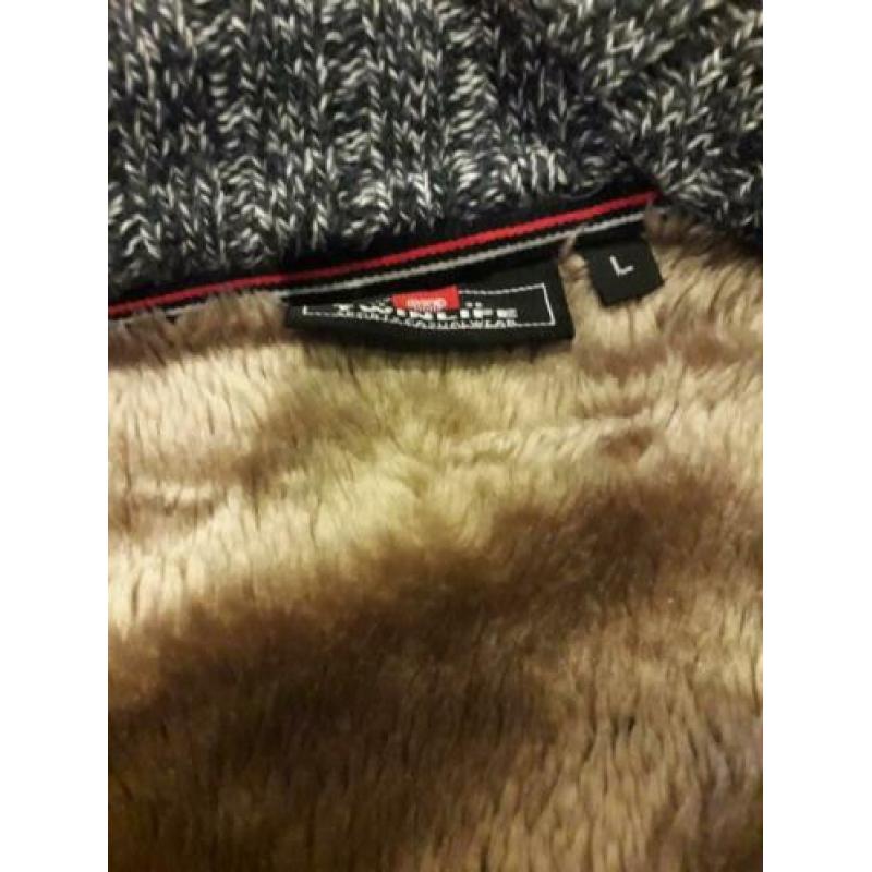 Warm wollen vest ??? teddy gevoerd van twinlife maat l
