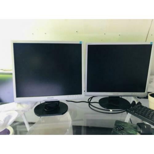 2 Philips Desktop monitors 100% werkend