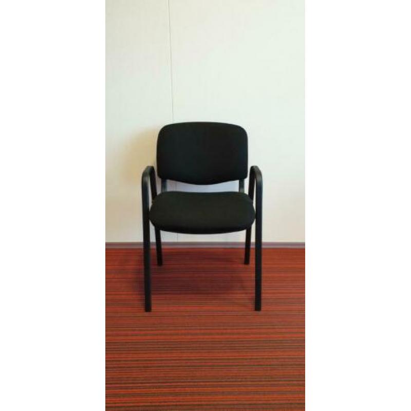 12x Zwarte Vergaderstoelen