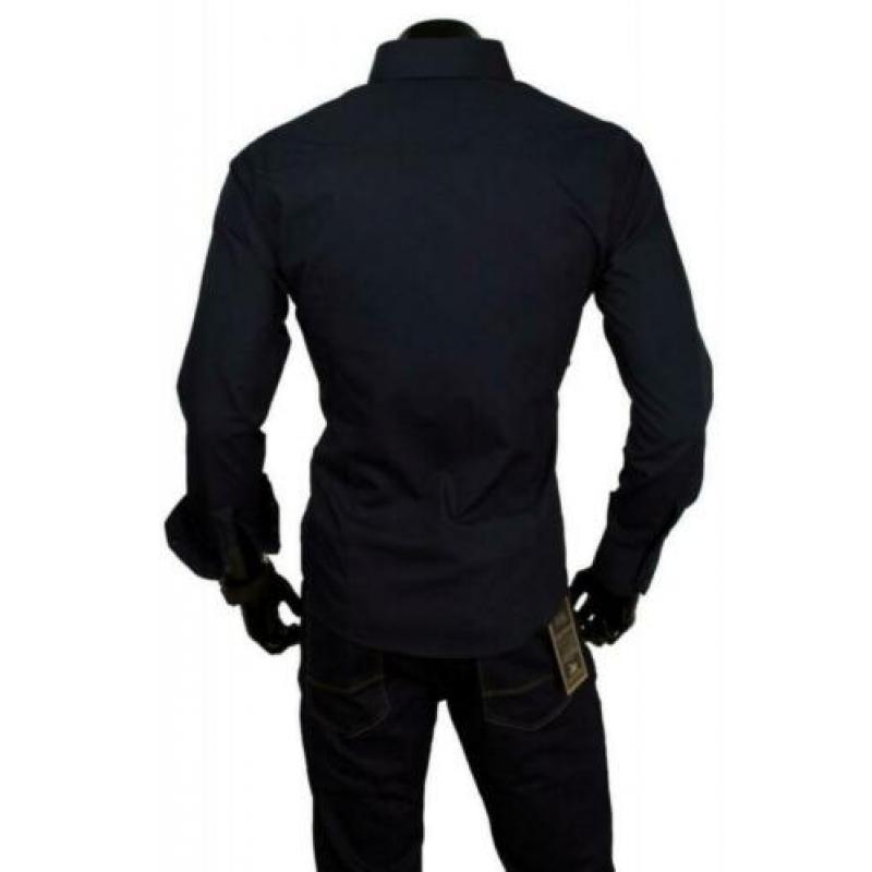 NIEUW Italiaans Heren Overhemd - Zwart M t/m 6XL