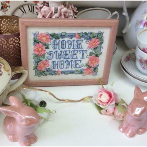 Geborduurd prentje Home sweet Home