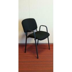 12x Zwarte Vergaderstoelen