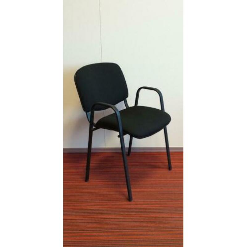 12x Zwarte Vergaderstoelen