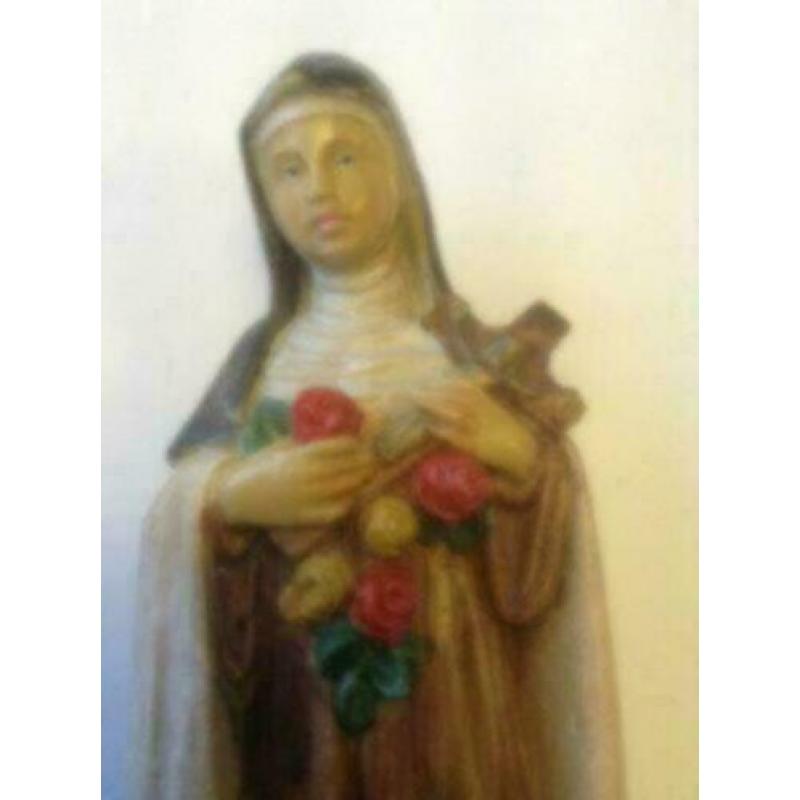 4 x Brocante bijzondere Religieus beeld heilige Theresia