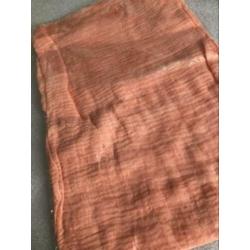 Katoenen sjaal - peachkleur - 95x195 cm