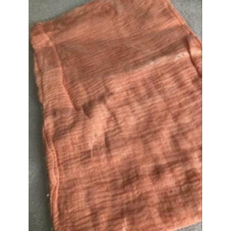 Katoenen sjaal - peachkleur - 95x195 cm