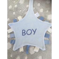 Blauwe knuffeldoek / knuffel doek BOY van VIB