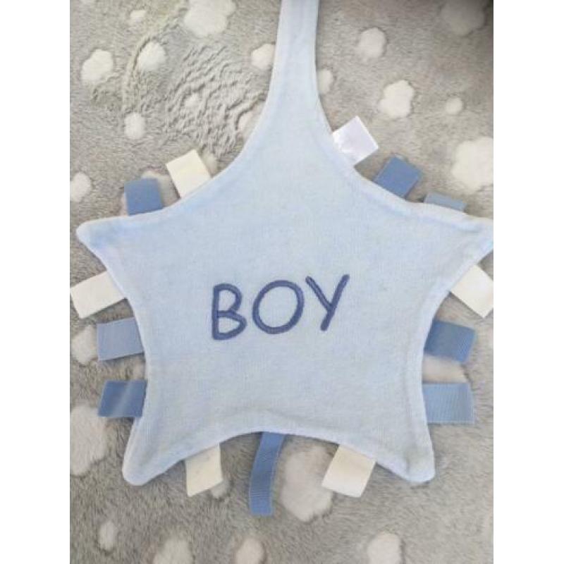 Blauwe knuffeldoek / knuffel doek BOY van VIB