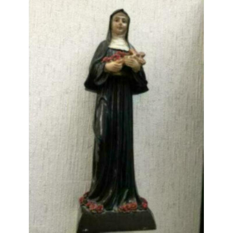 4 x Brocante bijzondere Religieus beeld heilige Theresia