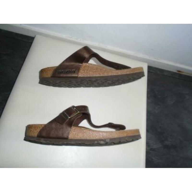 Echte BirkenStock Birkenstocks Slippers maat 37 Bronz ZGAN