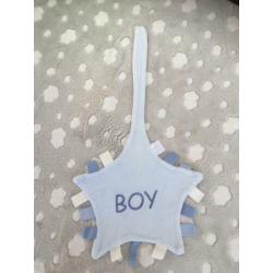 Blauwe knuffeldoek / knuffel doek BOY van VIB