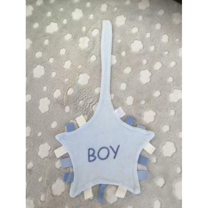 Blauwe knuffeldoek / knuffel doek BOY van VIB