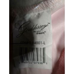 Leuke roze/goud/witte MARKIES/MARIE ANTOINETTE jurk + haarcl