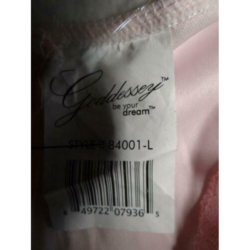 Leuke roze/goud/witte MARKIES/MARIE ANTOINETTE jurk + haarcl
