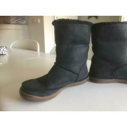clarks laarzen boots met warme voering, leer, zwart maat 37