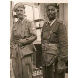 uniek orig Foto Indische Soldaten Muts abzeichen Turband TOP