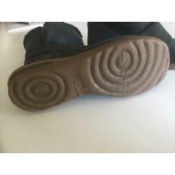 clarks laarzen boots met warme voering, leer, zwart maat 37