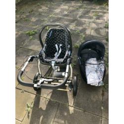 Maxi-cosi auto kinderstoel en Quinny buggy kinderwagen