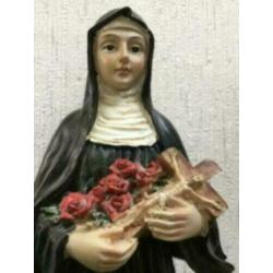 4 x Brocante bijzondere Religieus beeld heilige Theresia