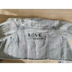 Zara BabyGirl jas zomer spijkerjasje blauw zomerjas 80/86