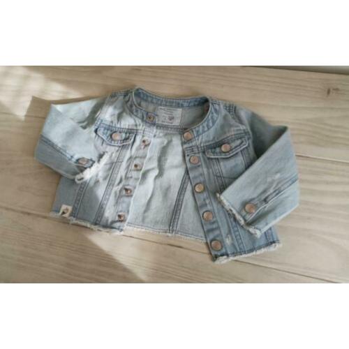 Zara BabyGirl jas zomer spijkerjasje blauw zomerjas 80/86
