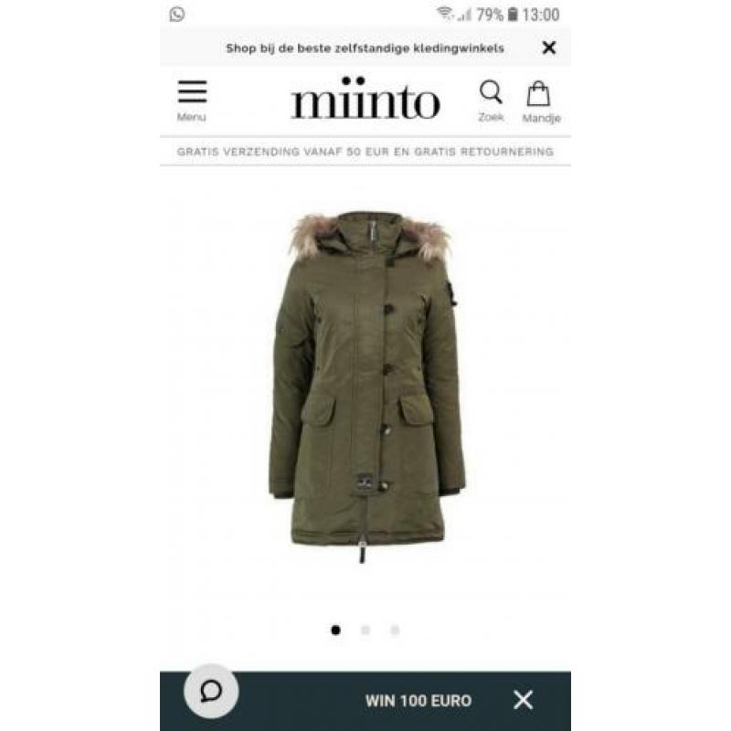 Reunion to blue, brandi, dames parka, armygreen, S, thermo