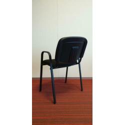 12x Zwarte Vergaderstoelen