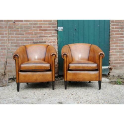 schapenleren clubfauteuils