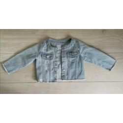 Zara BabyGirl jas zomer spijkerjasje blauw zomerjas 80/86
