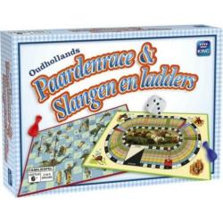 Nieuw Oudhollands Paardenrace & Slangen & Ladders Spel