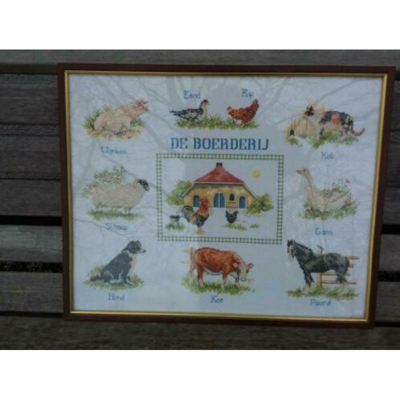 Borduurwerk boerderij .