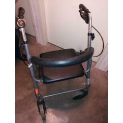 Rollator grijs met mandje verstelbaar