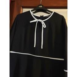 Jurk shein zwart wit maat 48 50