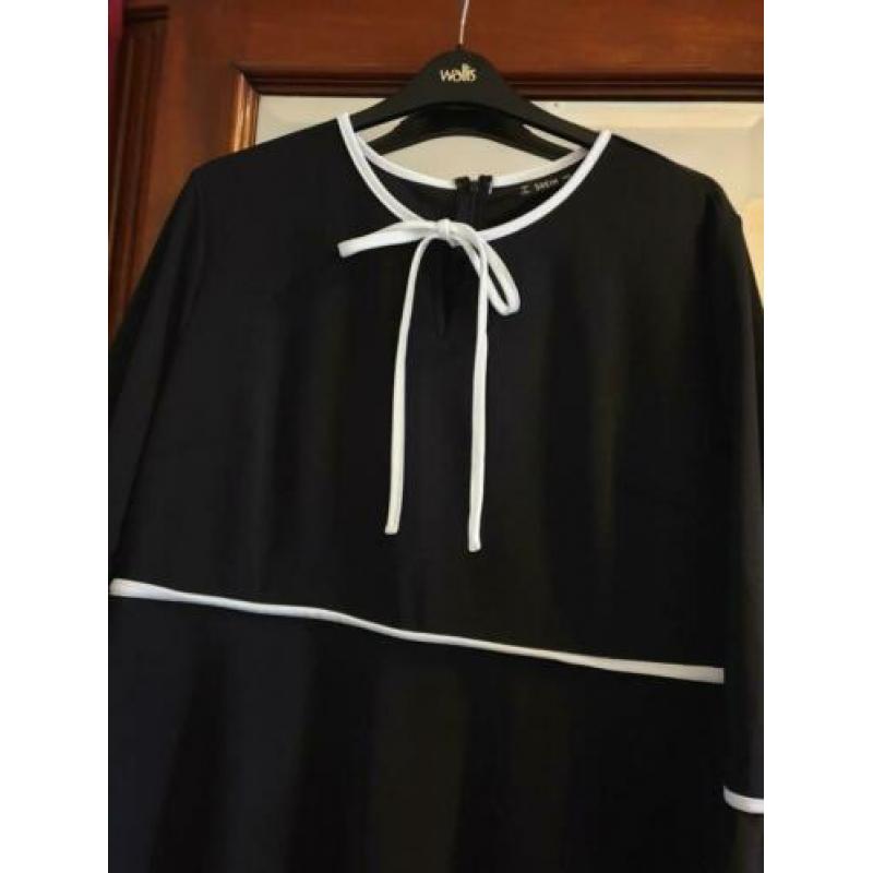 Jurk shein zwart wit maat 48 50