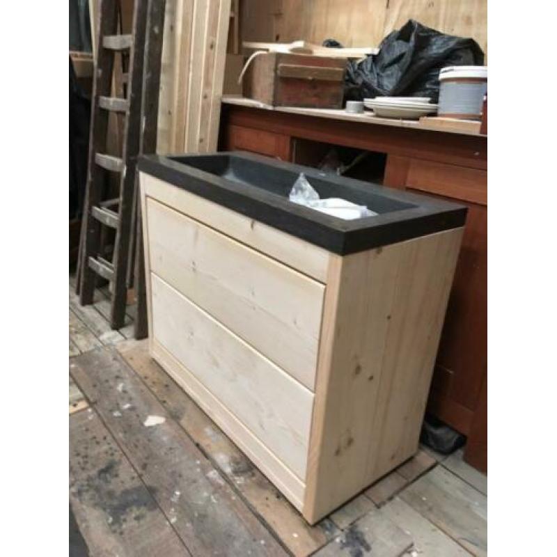 massief houten badkamermeubels, maatwerk