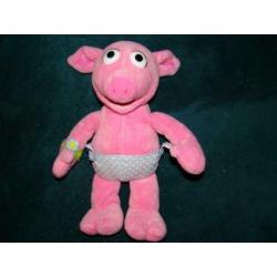 plurk varken van sesamstraat 30 cm roze met luier