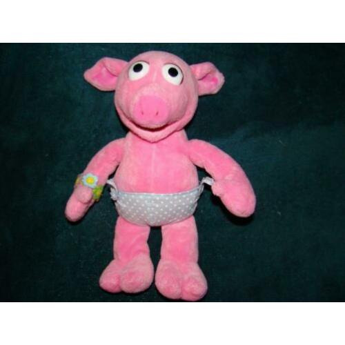 plurk varken van sesamstraat 30 cm roze met luier