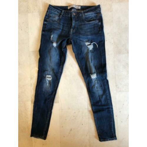 Ka113 DENIM CO blauwe spijkerbroek jeans maat 40 stretch