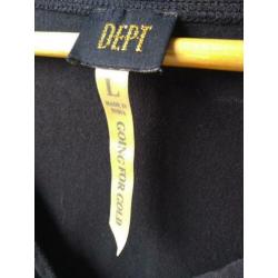 Effen zwarte longsleeve met leuke details Dept L/40