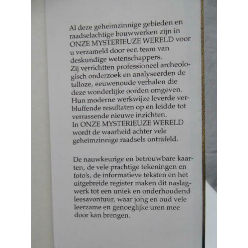 Onze mysterieuze wereld (boek) in zeer nette staat